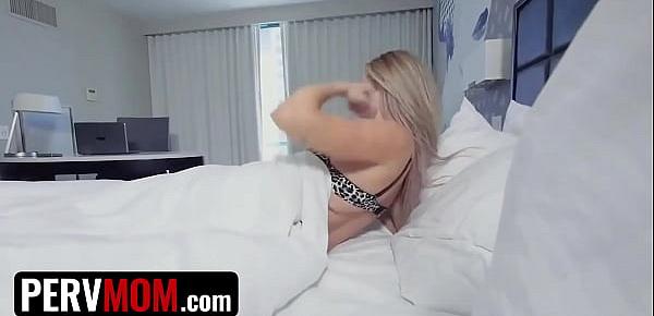  my stepmom handles my cock on the morning